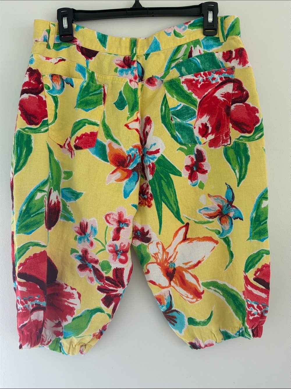 Ralph Lauren Yellow Floral Bermuda Shorts Red & Green Print - Picture 9 of 9